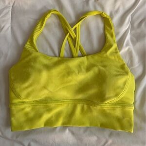 Lululemon Athletica Neon Yellow Sports Bra
